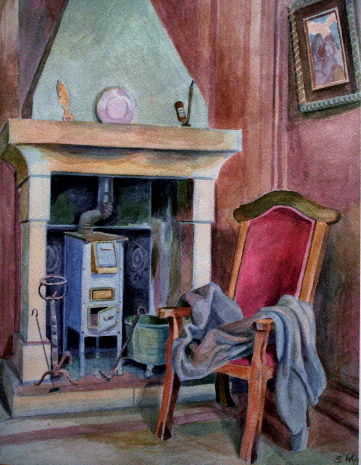 Stillleben Offen und Sessel